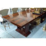 DINING TABLE, Macassar on Macassar end supports, 250cm x 100cm x 77cm H.