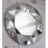 WALL MIRROR, contemporary Italian style, 70cm diam.