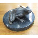 CONTEMPORARY SCHOOL, study of a frog, bronze, 10cm H x 20cm diam.