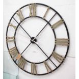 ORANGERY SKELETON CLOCK, of large proportions, 122cm Diam.