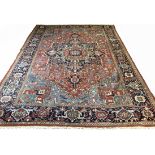 ANTIQUE HERIZ SERAPI DESIGN CARPET, 355cm x 252cm,