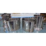 CHAMPAGNE BUCKETS, a set of four, two stamped Louis Roederer, the other Alfred Gratien,