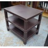 SIDE TABLE, contemporary, leathered finish, 56cm H.