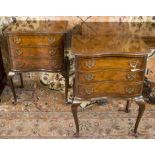 BEDSIDE CHESTS, a pair,