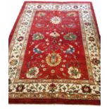 HERIZ DESIGN PERSIAN RUG, 270cm x 170cm, of scrolling vines and palmettes,