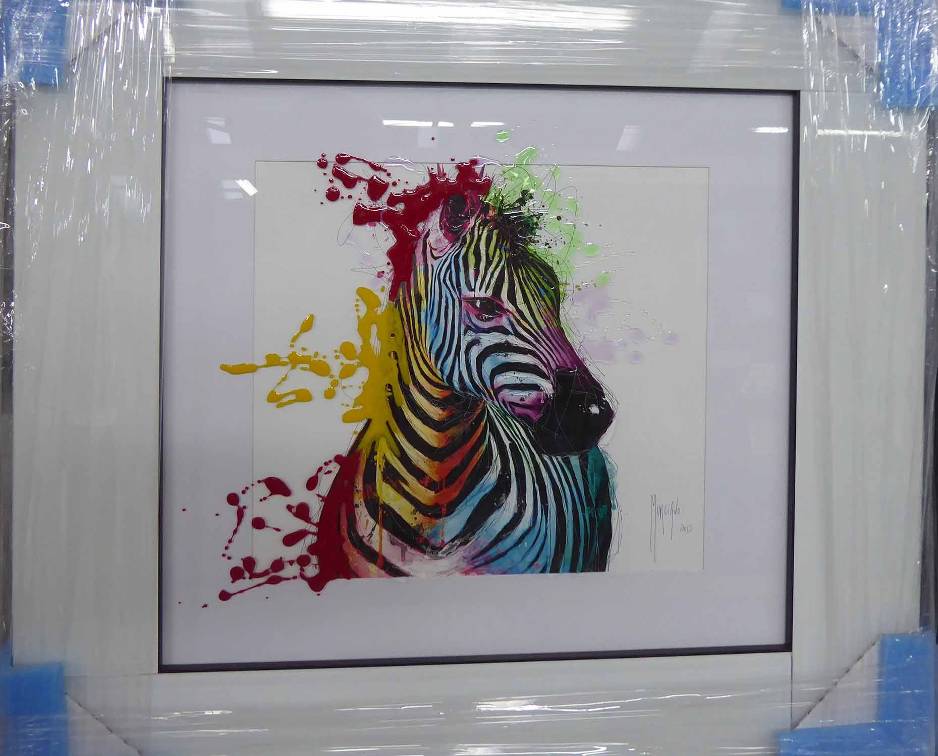 PATRICE MURCIANO, the zebra pop and tiger, 55cm x 55cm.