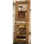 WALL MIRRORS, a pair, Moorish style pierced hardwood, 52cm x 70cm H.