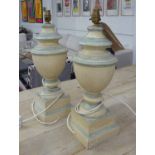 TABLE LAMPS, a pair, vintage Italian assimilated crackle glaze finish, 52cm H.