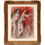MARC CHAGALL 'Adam & Eve and the Forbidden Fruit', ref Cramer 42, suite Bible 1960,