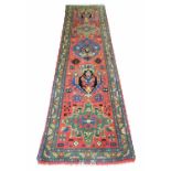 FINE PERSIAN HERIZ RUNNER, 285cm x 77cm,