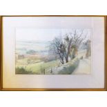 A COLLECTION OF NINE WATERCOLOURS, of Landscapes, various sizes, all framed.