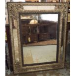 DUTCH WALL MIRROR, 19th century ebony,