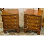 BEDSIDE CHESTS, a pair,