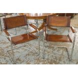 DINING ARMCHAIRS, a set of eight,