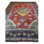 ANTIQUE TABRIZ HAJI JALLILY DESIGN CARPET, 446cm x 295cm,