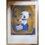 ANDY WARHOL 'Panda Drummer', lithograph, with Leo Castelli blue stamps verso,