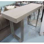 CONSOLE TABLE, contemporary design, faux concrete top, 87cm H.