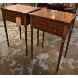 BEDSIDE/LAMP TABLES, a pair,