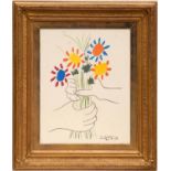 PABLO PICASSO 'Bouquet', lithograph on watermarked paper, signed in the plate, 60cm x 50cm,