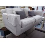 ZOFFAY SOFA IN ALLURE SAHCO HESSIAN, with cushions in Abbot & Boyd and Zimmer & Rhode fabric,