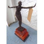 AFTER DEMETRE HARALAMB CHIPARUS, bronze dancer, 50cm H.