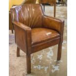 BRIDGE ARMCHAIRS, a pair,