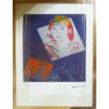 ANDY WARHOL 'Wayne Gretzky', lithograph, with Leo Castelli blue stamps verso,