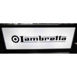 GARAGE SIGN, by Bee Rich with Lambretta detail, 71cm x 26cm x 12cm.