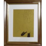 ANDY WARHOL, a pair of prints from 'The gold book', 48cm x 38cm, framed and glazed.