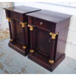 SIDE CABINETS, a pair,