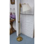 READING LAMP, in the English Country House style, with pleated shade, 148cm H.