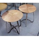 SIDE TABLES, a set of two, 1960's French inspired, 52cm H.