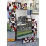 MIRROR, vintage style, Continental mosaic design, 93cm x 66cm.