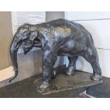 AFTER REMBRANDT BUGATTI, bronze elephant, 48cm H.