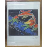 ANDY WARHOL 'Frog', lithograph, with Leo Castelli blue stamps verso,
