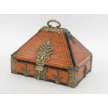 AN ANTIQUE STYLE INDIAN JEWELLERY BOX.