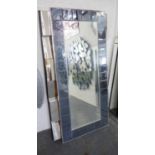 WALL MIRROR, French Art Deco inspired, 155.5cn H x 69cm W.