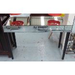 DRESSING TABLE, contemporary French style, mirrored finish, 111cm x 42cm x 82cm.