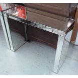 CONSOLE, contemporary Continental style, mirrored finish.