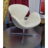 FRITZ HANSEN SWAN CHAIR, by Arne Jacobsen, 75cm H.