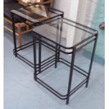 SIDE TABLES, a pair, Bauhaus inspired design, 62cm H.