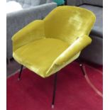 LOUNGE CHAIR, vintage 1950's Italian, 71cm H.