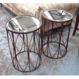 SIDE TABLES, a pair, 1950's French style, 60cm H.