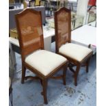 FRANK HUDSON CHAIRS, a pair, 106cm H.