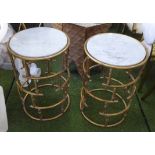 SIDE TABLES, a pair, 1960's French style, 65cm H.