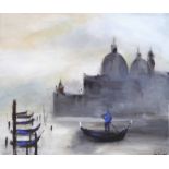 NIGEL KINGSTON 'Venice', acrylic on canvas, signed, 100cm x 120cm.