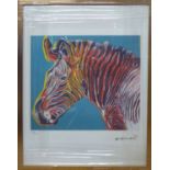 ANDY WARHOL 'Zebra', lithograph, with Leo Castelli blue stamps verso,