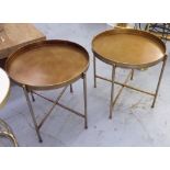 TRAY TABLES, a pair, 1950's French style, 51cm H.