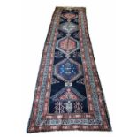 ANTIQUE HERIZ RUNNER, 345cm x 90cm,