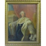 MANNER OF LOUIS MICHEL VAN LOO 'King Louis XVI', oil on canvas, 125cm x 90cm, framed,